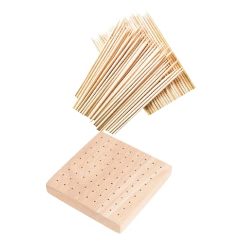 Anneome Holz Basis für Puppen DIY Modellhalter mit Quadratischen Löchern und Mehreren Einsteckmöglichkeiten für Figurinen für Kreative Displays und Handwerksprojekte von Anneome