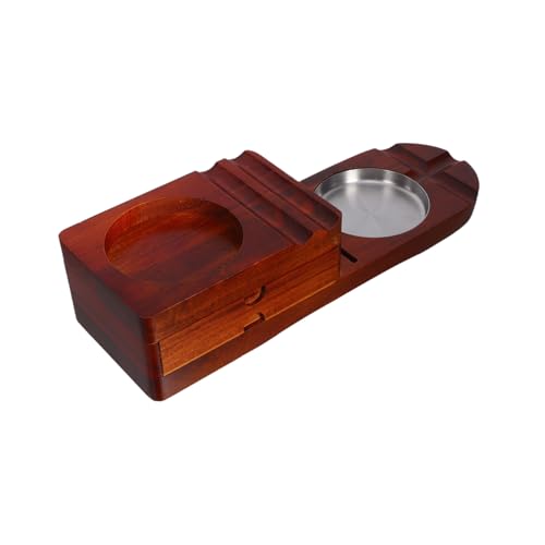 Anneome Holz-zigarren-aschenbecher mit Whiskey-tablett Tragbar und Dekorativ Inklusive Zigarrenhalter und Zangen Robustes Holzdesign für Reisen Zuhause und Schreibtisch für Genießer von Anneome