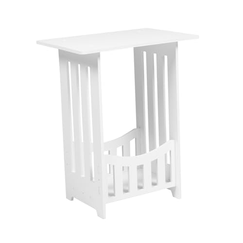 Anneome Mini Nachttisch mit Ablage Stilvoller Beistelltisch für Schlafzimmer und Wohnzimmer Platzsparend Holzverbundmaterial Einfach zu Reinigen Bewegen Design für Kleine Räume von Anneome