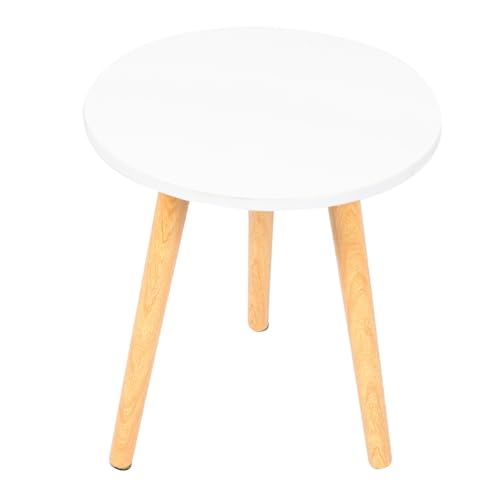 Anneome Moderner Runder Sofatisch Titanweiß Kreativer Mini Beistelltisch aus Langlebigem Material für Wohnzimmer und Schlafzimmer Platzsparend und Stilvoll Gestaltet von Anneome