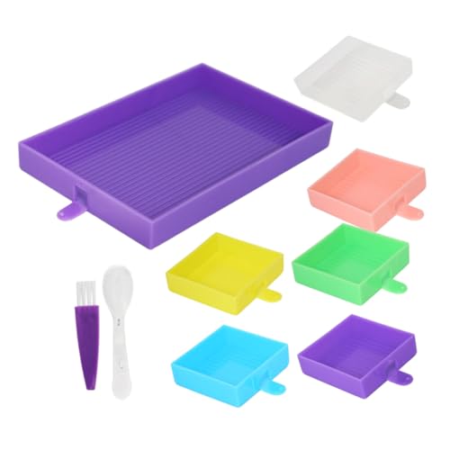 Anneome Multifunktionales Diamond Sorting Tray mit Werkzeugen DIY Rhinestone und Bead Sorting Tablett für Diamantmalerei Nagelkunst und Basteldekoration von Anneome