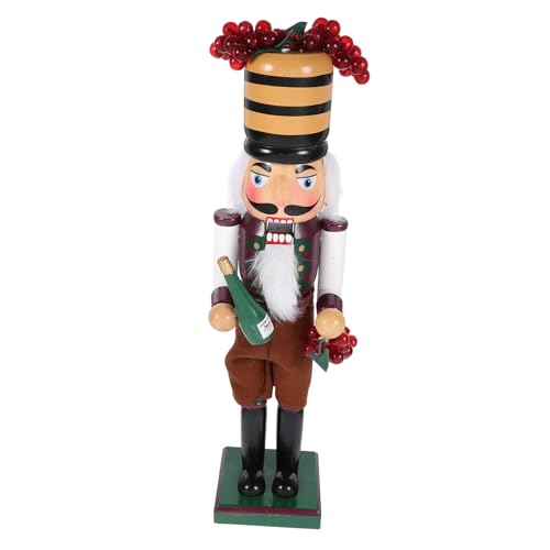 Anneome Weihnachtlicher Holz-nußknacker Mit Weinflaschenhalter Traditionelle Weihnachtsdekoration Für Festliche Anlässe Stilvoller Tischschmuck Robust Und Charmant Für Weihnachten Und von Anneome