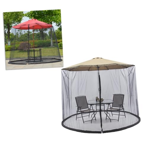 Anneome Patio Sonnenschirm mit Moskitonetz Uv-schutz Leicht zu Installieren Faltbare Garten-sonnenschirm-abdeckung für Outdoor Terrasse und Balkon Dunkles Insektenschutznetz von Anneome