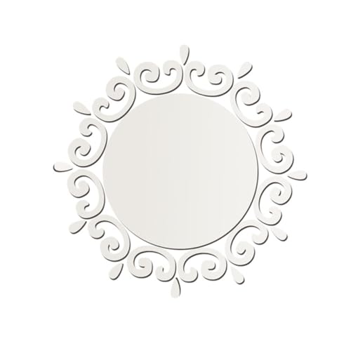 Anneome Runder DIY Spiegelaufkleber Selbstklebend Spiegeldekal für Wanddekoration Wohnzimmer Schlafzimmer Bad Flur Kosmetikspiegel Silber Anneome Runder DIY Spiegelaufkleber Selbstklebend Spiegeldekal für Wanddekoration Wohnzimmer Schlafzimmer Bad Flur Kosmetikspiegel Silber von Anneome