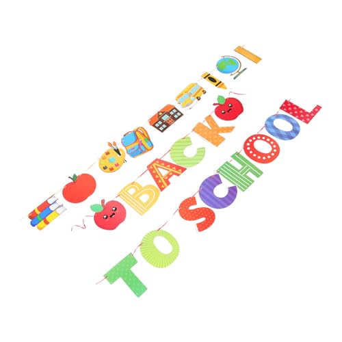 Anneome Schuldekorationen Willkommensbanner im Klassenzimmer Zurück zum Schulzeitungsbanner bunte Flaggenwippe Wimpelbanner mit bunten Flaggen zurück zu schulverzierungen Papier Anneome Schuldekorationen Willkommensbanner im Klassenzimmer Zurück zum Schulzeitungsbanner bunte Flaggenwippe Wimpelbanner mit bunten Flaggen zurück zu schulverzierungen Papier von Anneome