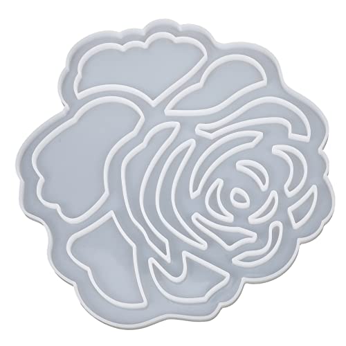 Anneome Silikonform für Rosenornament DIY Epoxidharz Gießform für Valentinstag Dekoration Flexible Silikonform für Hängende Wandornamente Weiß von Anneome