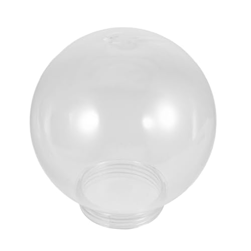 Anneome Transparenter Acryl Kugellampenschirm Ø für Außenwandleuchte und Deckenventilator mit Fassung Runder Lampenschirm für Gartenbeleuchtung Hohe Lichtdurchlässigkeit Einfache Montage von Anneome