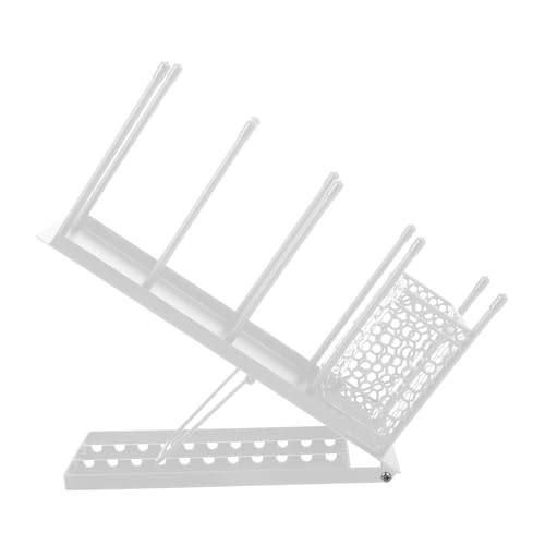 Anneome Verstellbarer Kaffeebecherhalter mit Fächern Einwegbecher Spender und Organizer für Kaffee und Strohhalme für Bar Theke und Lounge Weiß Langlebig und Platzsparend von Anneome