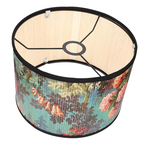 Anneome Vintage Lampenschirm mit Blumenmuster Dekorative Deckenleuchte Lampenabdeckung Robustes Material Eleganter Blüten Lampenschirm für Wohn und Schlafzimmer Fassungen von Anneome