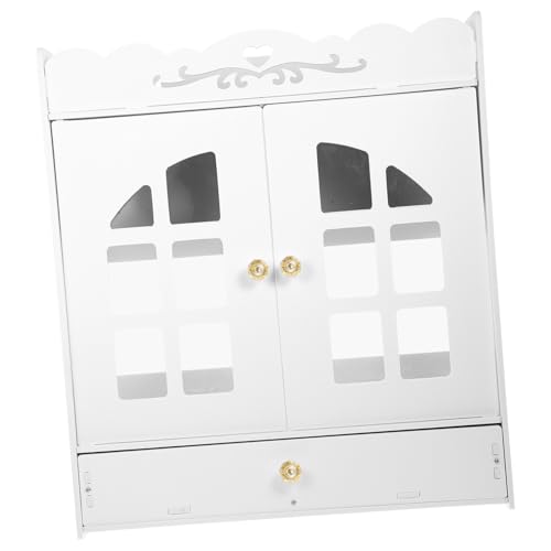 Anneome Wandmontierter Badezimmer Organizer mit Doppeltürigem Staubschutz Stilvolles Makeup Regal zur Wandaufbewahrung Platzsparend und Vielseitig für Bad und Wc Geeignet von Anneome
