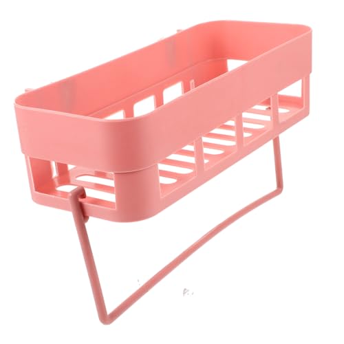 Anneome Wandmontierter Selbstklebender Badregal mit Handtuchhalter Eleganter Luftiger Aufbewahrungskorb für Badezimmer Nordic von Anneome