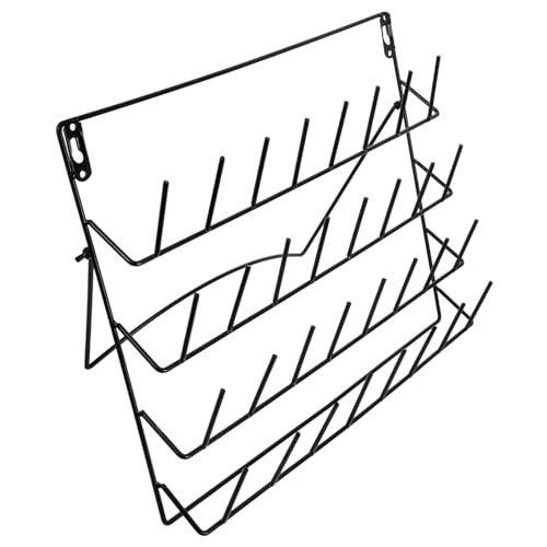 Anneome Wandmontiertes Eisen wandregal Vielseitiges Trockengestell Robustes Labor glasswaren organizer Platzsparend Einfache Montage für Markstände und Popup displays von Anneome