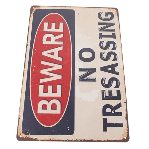 Anneome Warnschild für Garten und Hinterhof Retro Design Warnhinweis Kein Zutritt Robustes Schild für und Außenbereiche Leicht Anzubringen Hohe Sichtbarkeit von Anneome