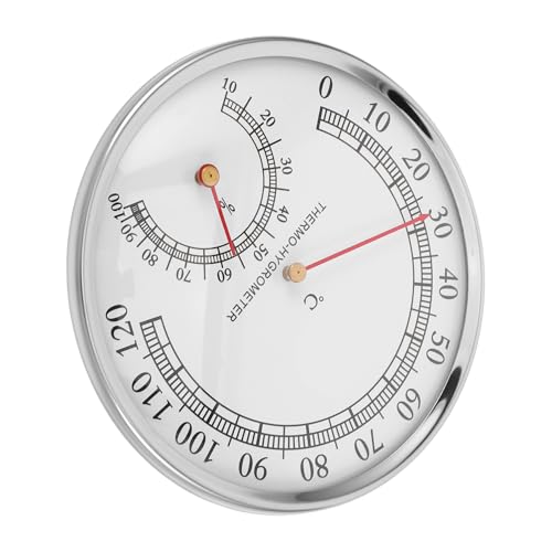 Anneome Wasserdichter Sauna Thermometer Hygrometer Präziser Temperatur Feuchtigkeitsmesser Robuster Hygrothermograph für Dampfbad und Innen- Außenbereich Industrielle Temperaturüberwachung von Anneome