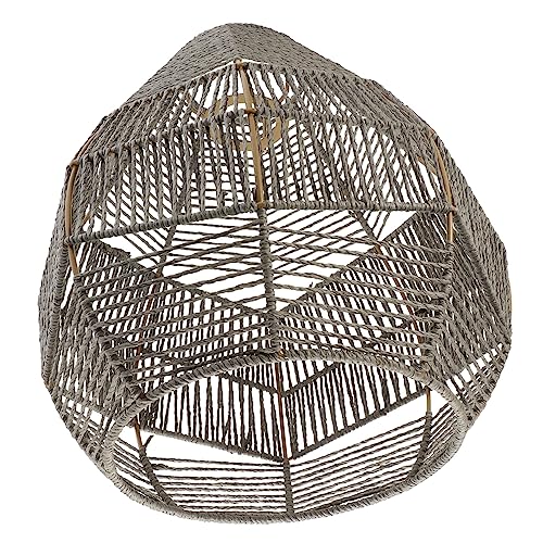 Anneome Wasserfester Paper Rope Lampenschirm Hängelampe mit Geflochtenem Design Dekorativer Lampenschirm für Hotel Wohnzimmer und Esszimmer Robuster Ersatz für Deckenleuchten Rustikaler von Anneome