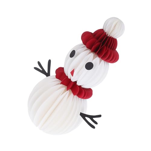 Anneome Weihnachtlicher Schneemann-honigwaben-dekorationsmittelpunkt Wiederverwendbar Gemütliche Stimmung Festlicher Tischschmuck für Familienessen und Weihnachtsfeiern Kleine von Anneome
