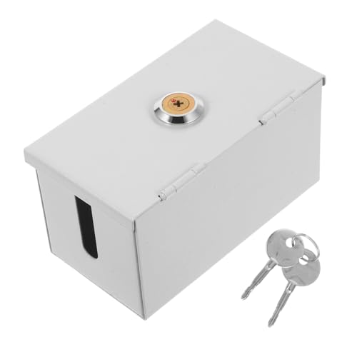 Anneome Wetterfeste Abschließbare Steckdosenbox für Außenbereich Kindersicherer Schutz Langlebiges Metallgehäuse Tragbar und Kompakt für Generatoren und Mobile Stromversorgung von Anneome