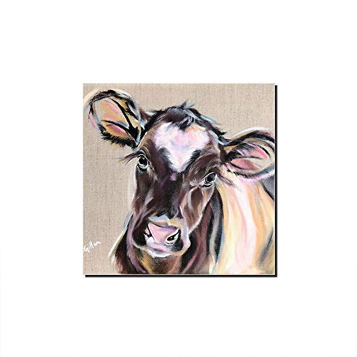 Annick Goutal Bunte Kuh Wandkunst Tier Leinwand Ölgemälde Graffiti Bild Pop Drucke Für Wohnkultur (60 x 60 cm) von Annick Goutal