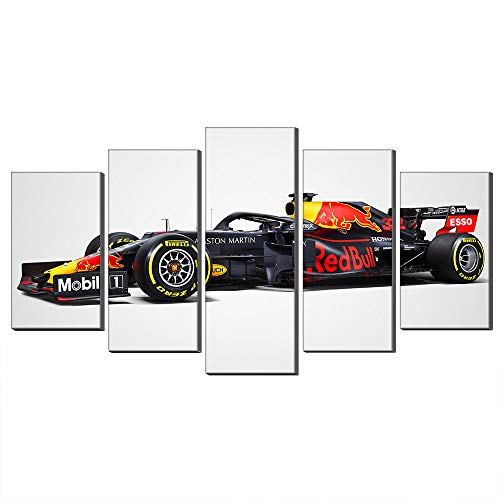 Annick Goutal Leinwand Wandkunst Formel 1 Racing Auf Der Spur Ölgemälde 5 Panels Red Bull Racing Bild Leinwand Kunstwerke Für Wohnkultur von Annick Goutal
