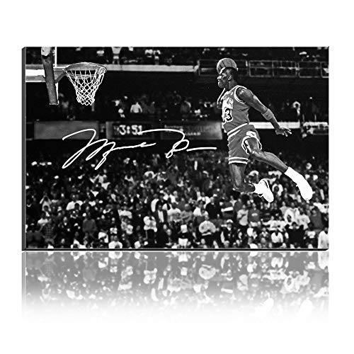 Annick Goutal Michael Jordan Freiwurflinie Dunk Leinwand Malerei Bild Wandkunst Basketball Star Poster Für Heimtextilien (80 x 120 cm) von Annick Goutal