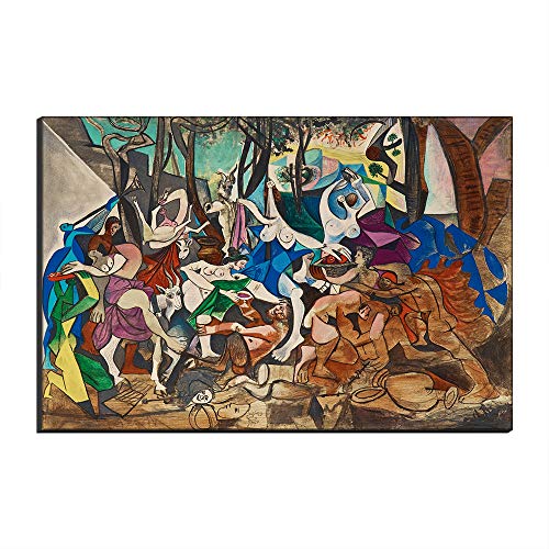 Annick Goutal La Bacchanale Von Pablo Picasso Leinwand Ölgemälde Kunstreproduktion Auf Leinwand Gedruckt Wandkunst Giclée-Kunstwerk Für Hauptdekorationen (Kein Rahmen,60 x 90 cm) von Annick Goutal