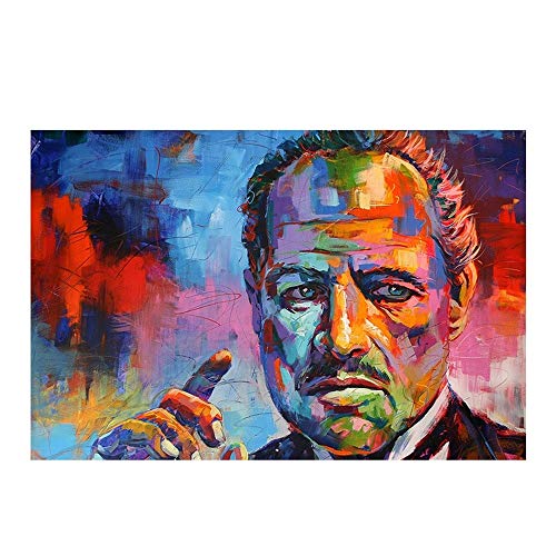 Five-Seller Wandkunst Bunte Marlon Brando Pate Leinwand Malerei Poster Und Drucke Skandinavischen Bild Für Wohnzimmer Wohnkultur (Kein Rahmen,50 x 70 cm) von Annick Goutal