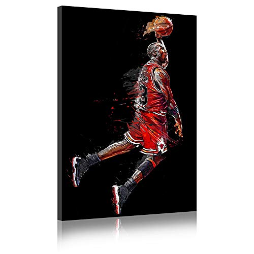 Fliegender Mann Michael Jordan Leinwand Ölgemälde Wandkunst Große Alte Fotodruck Kunstwerk Für Home Office Dekoration (70 x 100 cm) von Annick Goutal