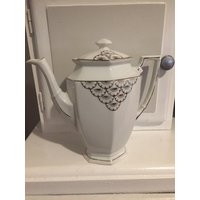 Antike Kaffeekanne Art Deco Porzellan China Fayence Made in Union Czechoslovakia Alte Kitsch Home & Living Kitchenware Servieren von Annickantiques