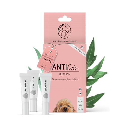 Annimally Floh- und Zeckenschutz Spot ON für Hunde - Effektives Zeckenmittel für Hunde, 3 Monate Langzeitschutz Flohmittel & Zeckenschutz - (4-10kg) von Annimally