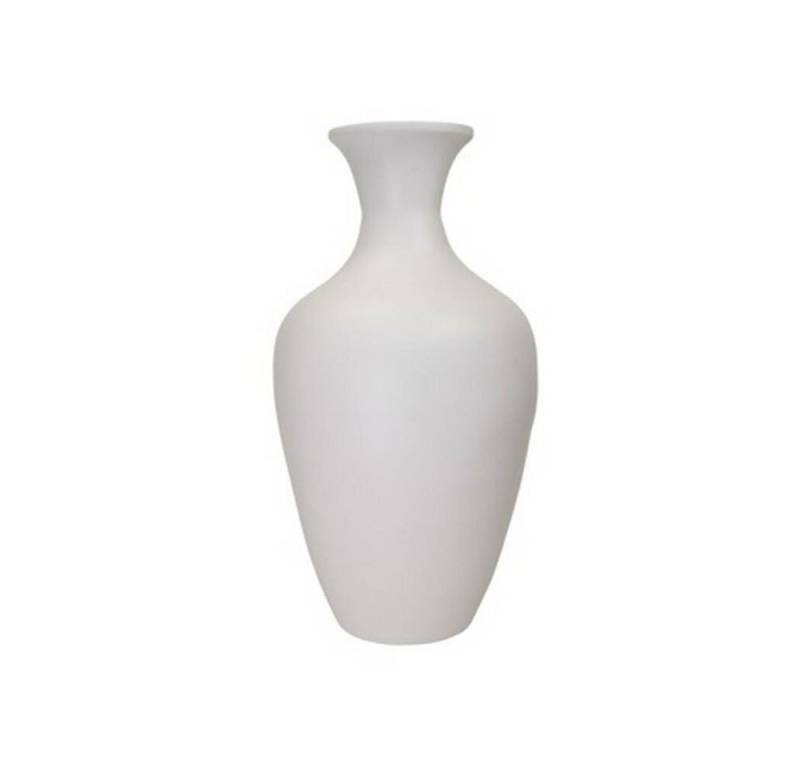 Annimuck Dekovase Bambus Vase Spun weiss H49 D26 Bodenvase (1 St) von Annimuck