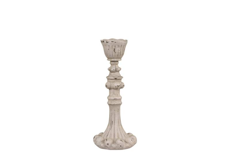 Annimuck Kerzenständer Chic Antique Kerzenständer H17/D7 cm antique grau Vintage (1 St) von Annimuck