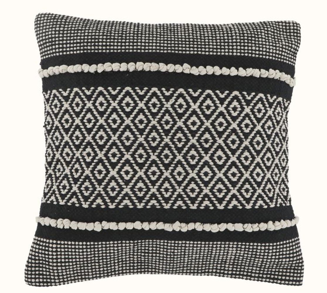 Annimuck Kissenhülle Chic Antique Aix Kissenhülle mit Muster schwarz weiss 50x50 cm, (1 Stück) von Annimuck
