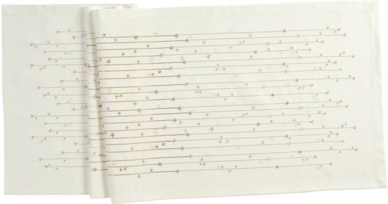 Annimuck Tischläufer Sander Tischläufer Star Rain Loft in creme gold Sterne 50 x 150 cm (1-tlg) von Annimuck