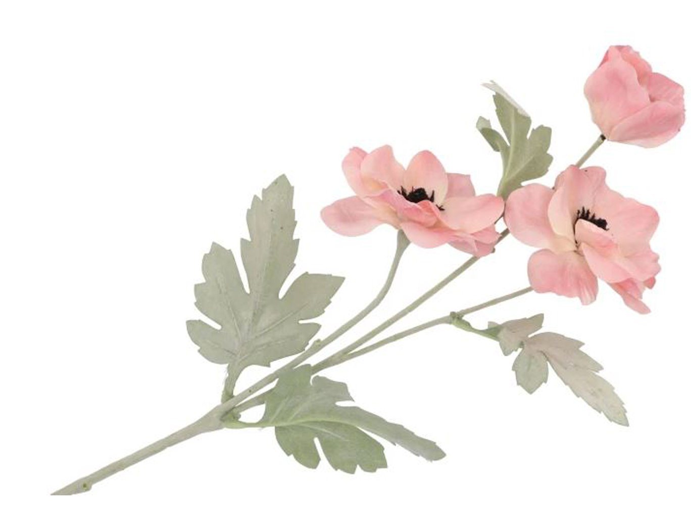 Kunstblume Wunderschöne Kunstblume Anemone puder rosa L70 cm, Annimuck von Annimuck
