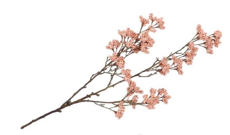Kunstblume Wunderschöner Beerenzweig Beeren champagner rosa Kunstblume 108 cm, Annimuck von Annimuck