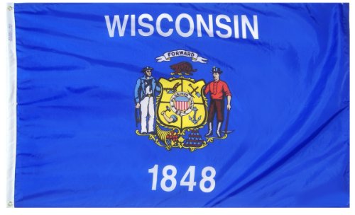 Annin Flagmakers Bundesstaat Wisconsin Flagge 3x5' Nicht zutreffend von Annin Flagmakers