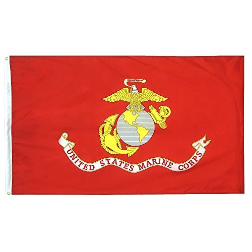 Annin Flagmakers US-Marine-Corps-Militärflagge, hergestellt nach Offiziellen Spezifikationen, offiziell lizenziert, 90 x 150 cm (Modell 3418) von Annin Flagmakers