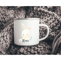 Emailletasse Osterhase | Emaille Kindertasse Geschenk Geburtstag Ostergeschenk Hase Jungs Emailletasse Osterhase | Emaille Kindertasse Geschenk Geburtstag Ostergeschenk Hase Jungs von Anniundava