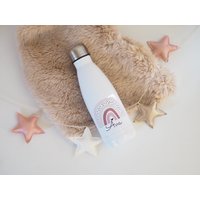Personalisierte Thermoflasche | Trinkflasche Thermoskanne Mit Namen Regenbogen Flasche Personalisiert| 350Ml Oder 500Ml Einschulung von Anniundava