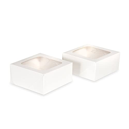 Anniversary House J152 Leckerli-Boxen, Weiß, Keks- und Brownie-Box, 7,5 x 16 x 16 cm, 2 Stück von Anniversary House
