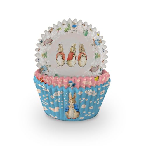 Anniversary House Peter Rabbit™ Cupcake-Backformen, J129, Blau, Beige, Pink, 75 Stück von Anniversary House
