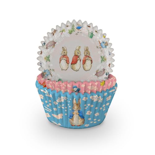 Anniversary House Offizielle Beatrix Potter™ Peter Rabbit™ Cupcake-Förmchen zum Backen, 75 Stück, Peter Hase Partydekorationen, Muffin-Kuchenförmchen für Taufe, Geburtstag, Babyparty, J129 von Anniversary House