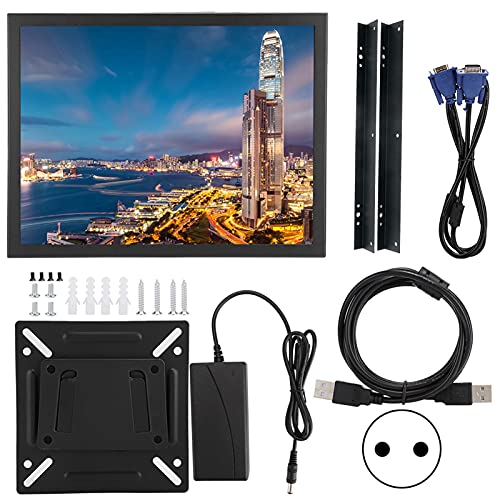 Annjom 15-Zoll-Bildschirm WLED Industriemonitor mit Hintergrundbeleuchtung HDMI VGA AV Wand-Touchscreen(European regulations) von Annjom