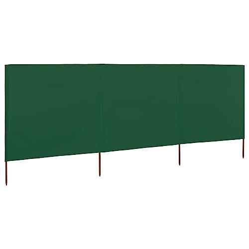 Annlera 3-teiliges Windschutzgewebe 400x120 cm Grün Senkrechtmarkise Außen Paravent Outdoor Wetterfest Trennwand Garten Balkon Sichtschutz für Garten Terrasse Windschutz Und Privatsphäre Schutz von Annlera