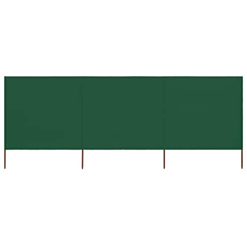 Annlera 3-teiliges Windschutzgewebe 400x160 cm Grün Senkrechtmarkise Außen Paravent Outdoor Wetterfest Trennwand Garten Balkon Sichtschutz für Garten Terrasse Windschutz Und Privatsphäre Schutz von Annlera