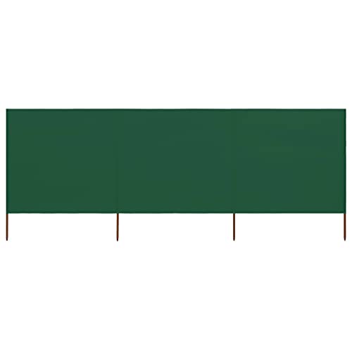 Annlera 3-teiliges Windschutzgewebe 400x80 cm Grün Senkrechtmarkise Außen Paravent Outdoor Wetterfest Trennwand Garten Balkon Sichtschutz für Garten Terrasse Windschutz Und Privatsphäre Schutz von Annlera