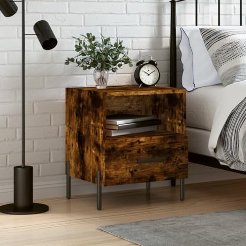 Annlera 40x35x47,5 cm Nachttisch Räuchereiche Holzwerkstoff Nachttisch Holz Sideboard Holz Zimmer Möbel Bedroom Furniture Nachtschrank Nightstand Komodenschrank Drawer Cabinet Kommode Schubladen von Annlera