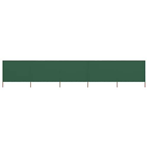 Annlera 5-teiliges Windschutzgewebe 600x120 cm Grün Senkrechtmarkise Außen Paravent Outdoor Wetterfest Trennwand Garten Balkon Sichtschutz für Garten Terrasse Windschutz Und Privatsphäre Schutz von Annlera