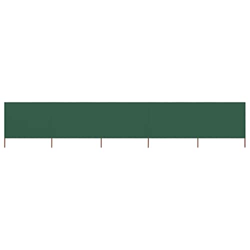 Annlera 5-teiliges Windschutzgewebe 600x80 cm Grün Senkrechtmarkise Außen Paravent Outdoor Wetterfest Trennwand Garten Balkon Sichtschutz für Garten Terrasse Windschutz Und Privatsphäre Schutz von Annlera