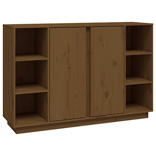 Annlera Beistellschrank Lagerschrank aus Holz Sideboard Telefontisch Praktischer Konsolentisch Moderne Schrank Möbelstück für Wohnzimmer Minimalistischen Stil Honigbraun 120x35x80 cm von Annlera